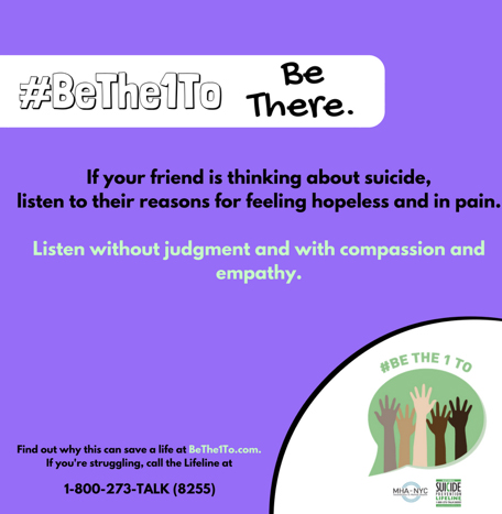 be the one to be there